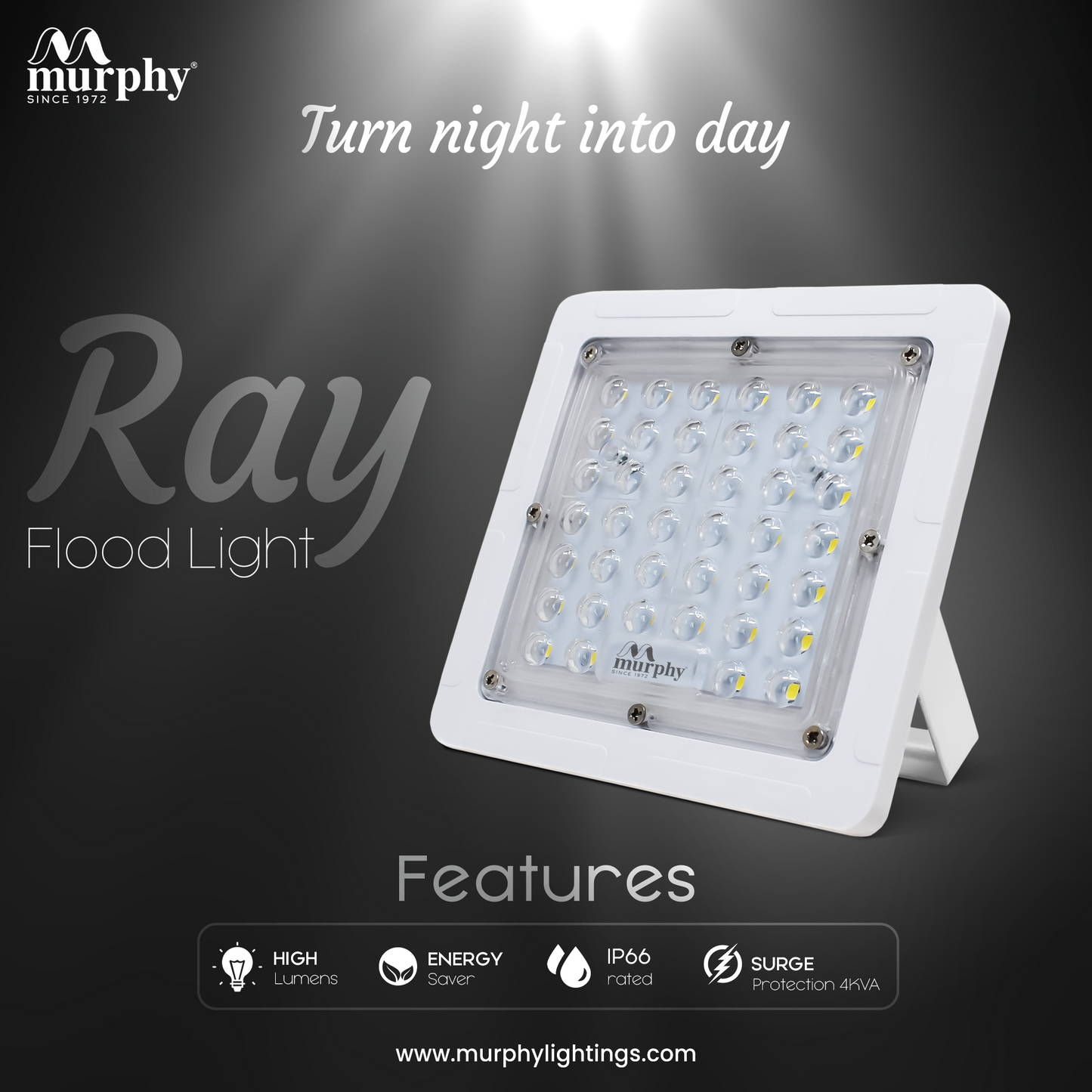 Murphy LED 20W Ray-Pvc Body Flood Light