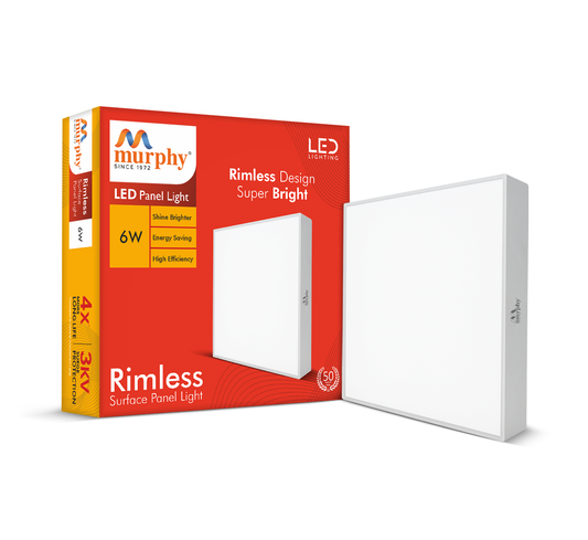 Murphy 6W Rimless Square Surface Panel Light