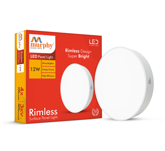 Murphy 12W Rimless Round Surface Panel Light