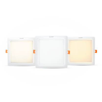 Murphy 10W Vega 3 Color Changing Square Recess Panel Light : CW+WW+NW