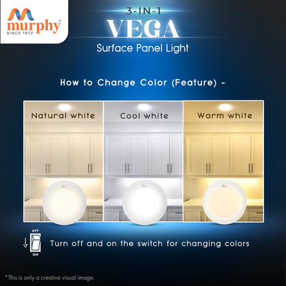 Murphy 10W Vega Color Changing Square Surface Panel Light