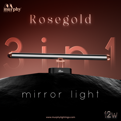 Murphy 12W 3-IN-1 Rose Gold Finish Mirror Light