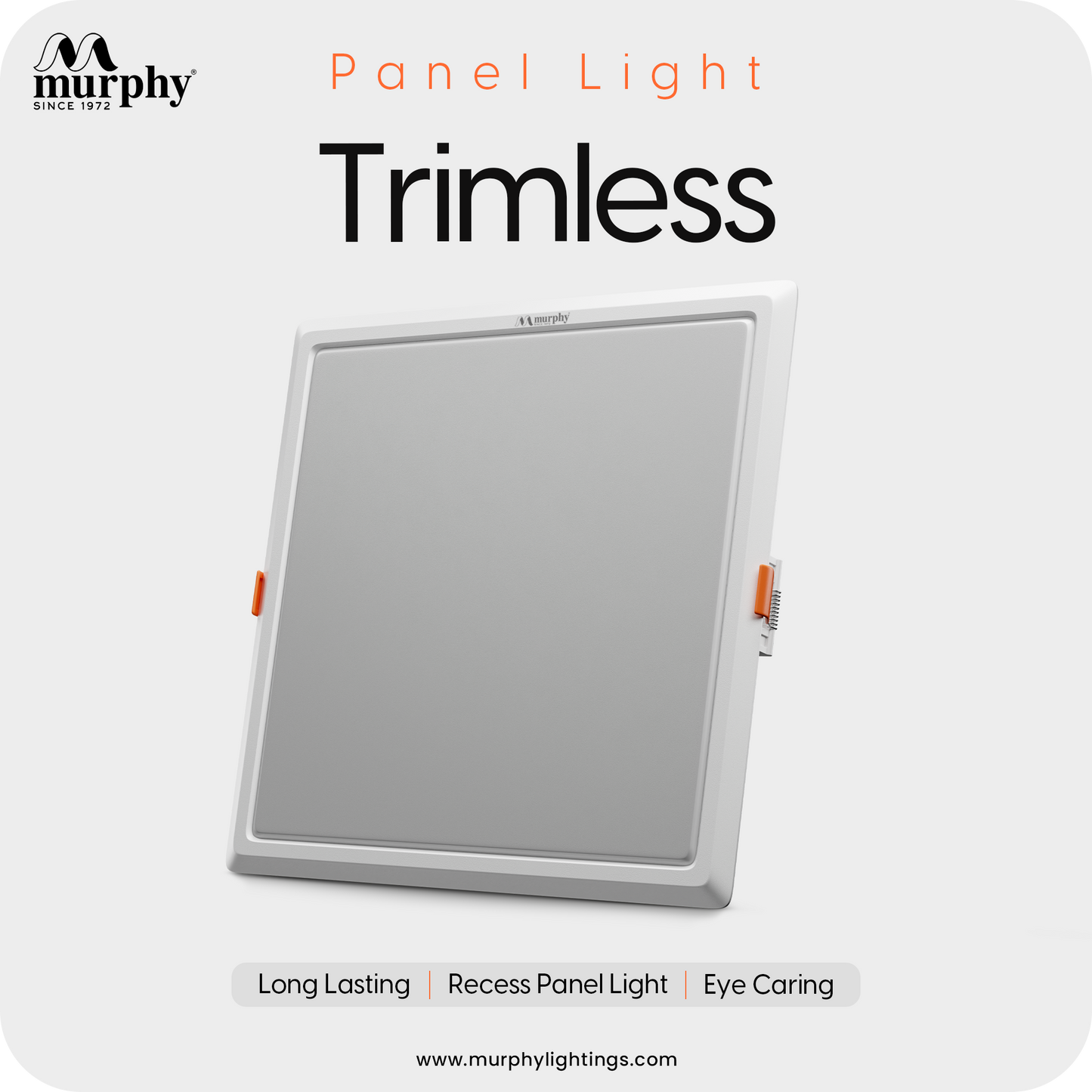 Murphy 15W Trimless Square Recess Panel Light