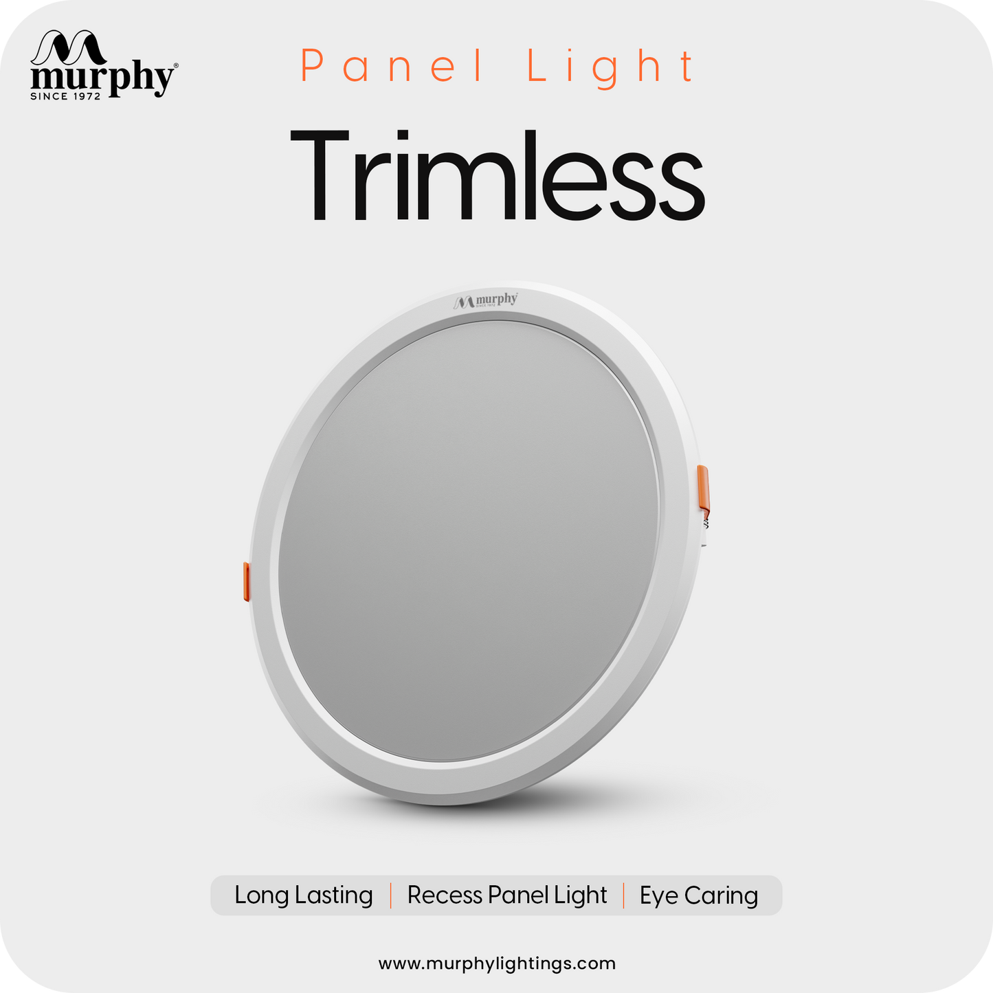 Murphy 12W Trimless Round Recess Panel Light