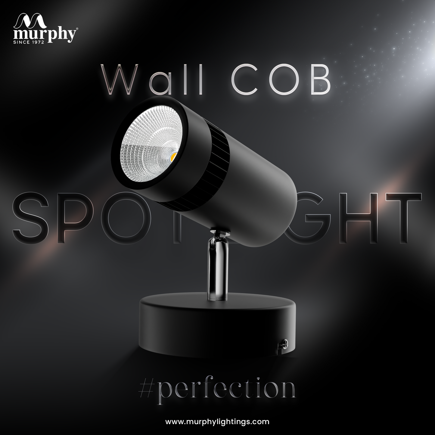 Murphy 3W Adjustable Aliminum LED Wall COB Black Body