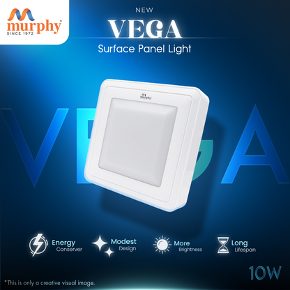 Murphy 10W Vega Square Surface Panel Light