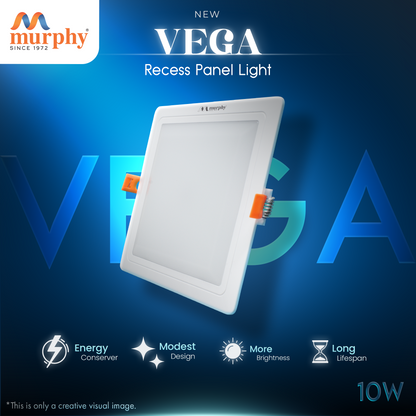 Murphy 10W Vega Square Recess Panel Light