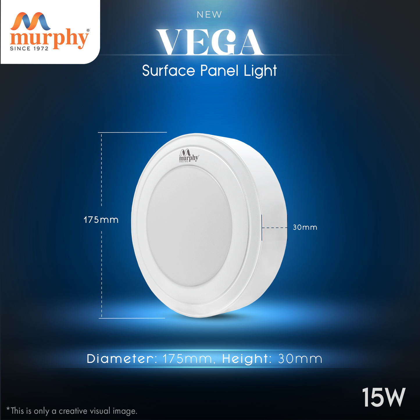 Murphy 15W Vega Color Changing Round Surface Panel Light