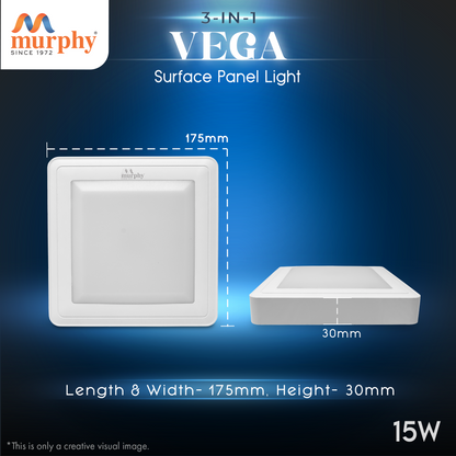 Murphy 15W Vega Color Changing Square Surface Panel Light