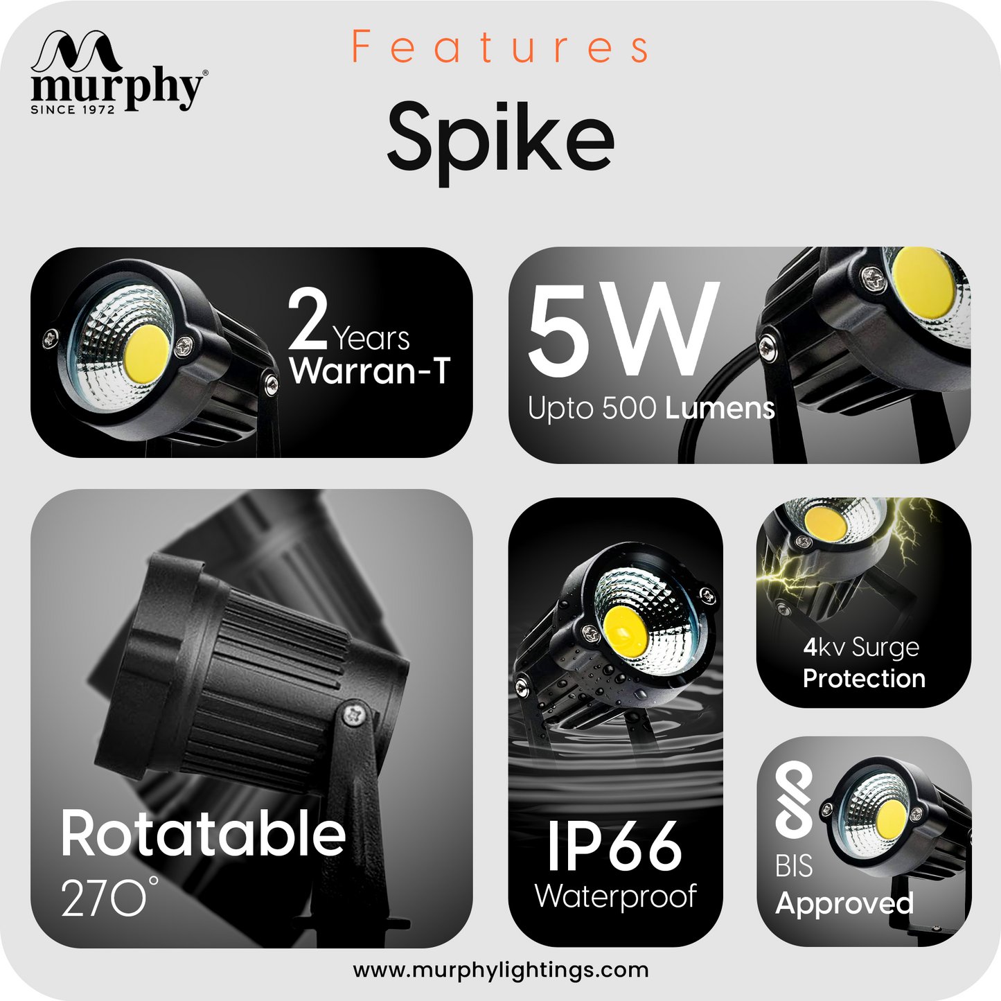 Murphy LED 5W COB GARDEN LIGHT