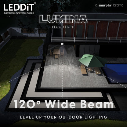 LEDDiT (a Brand by Murphy Lumina 50W Waterproof LED Flood Light, IP65 Rated Outdoor Light (Cool White, BIS Approved)