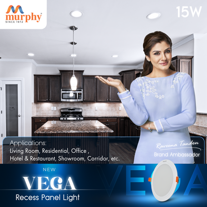 Murphy 15W Vega Round Recess Panel Light