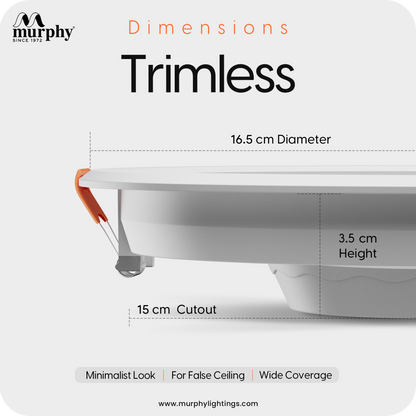 Murphy 15W Trimless 3 Color Changing Round Recess Panel Light