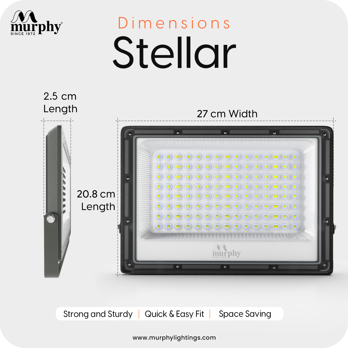 Murphy Steller 100W Led Waterproof with Auto On/Off Day Night Light Sensor Flood Light (Cool White, BIS Approved)