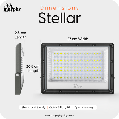 Murphy Steller 100W Led Waterproof with Auto On/Off Day Night Light Sensor Flood Light (Cool White, BIS Approved)