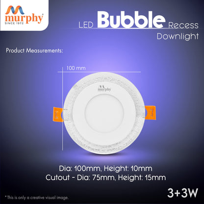 Murphy 3W+3W Bubble LED 2-IN-1 Multi Colour Round Panel Light