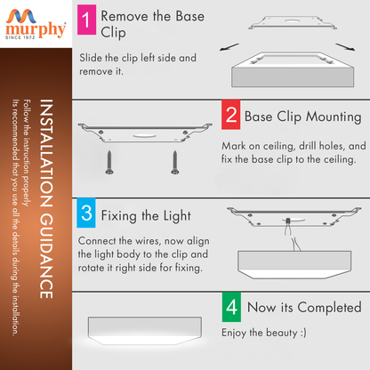 Murphy 6W Rimless Square Surface Panel Light