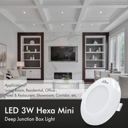 Murphy 3W Hexa Junction Box Down Light