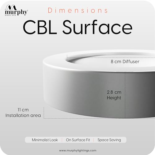 Murphy 9W CBL 3-in-1 Round Surface Down Light Color Changing Light (Cool White/Warm White/Natural White