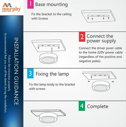 Murphy 10W Vega Color Changing Round Surface Panel Light