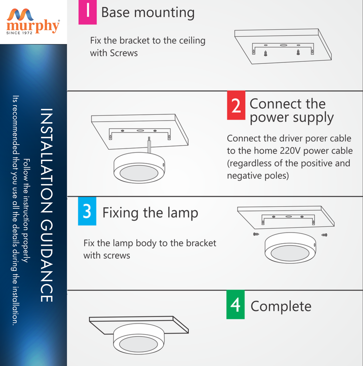 Murphy 15W Vega Color Changing Round Surface Panel Light