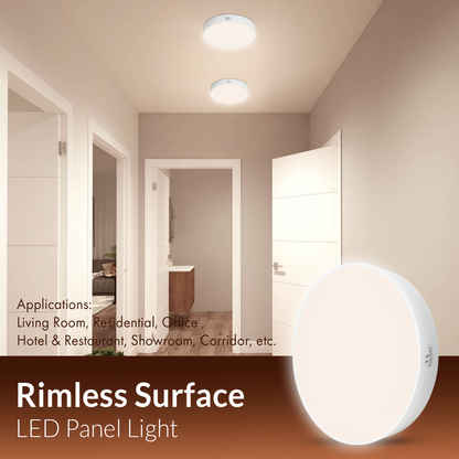 Murphy 12W Rimless Round Surface Panel Light