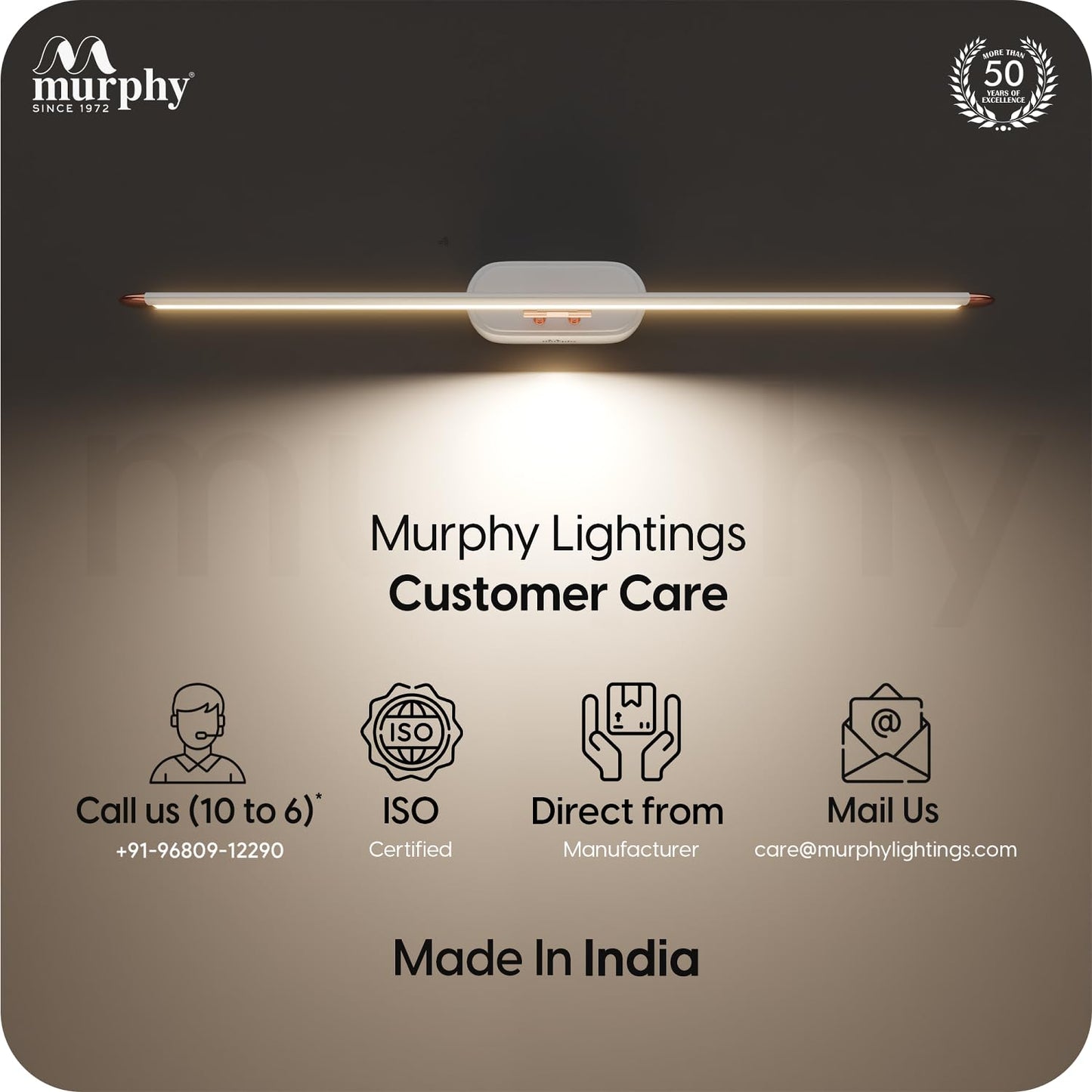 Murphy 6W 3-in-1 Color Chnaging White Finish LED Mirror Picture Wall Light,Bathroom Vanity Led Mirror Light