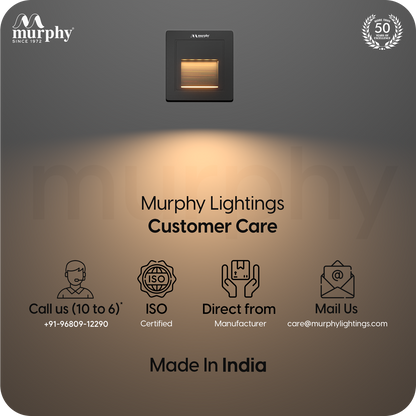 Murphy 3W LED Foot Wall Light - Recess-Black Body