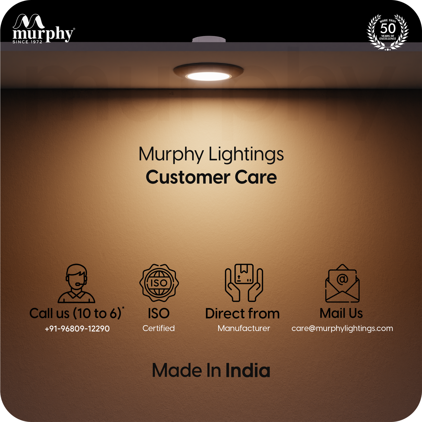 Murphy 3W Aura LED 3-IN-1 Color Changing Down Light : Cool White + Warm White + Natural White