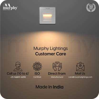 Murphy 3W LED Foot Wall Step Concealed Light - Recess-White Body