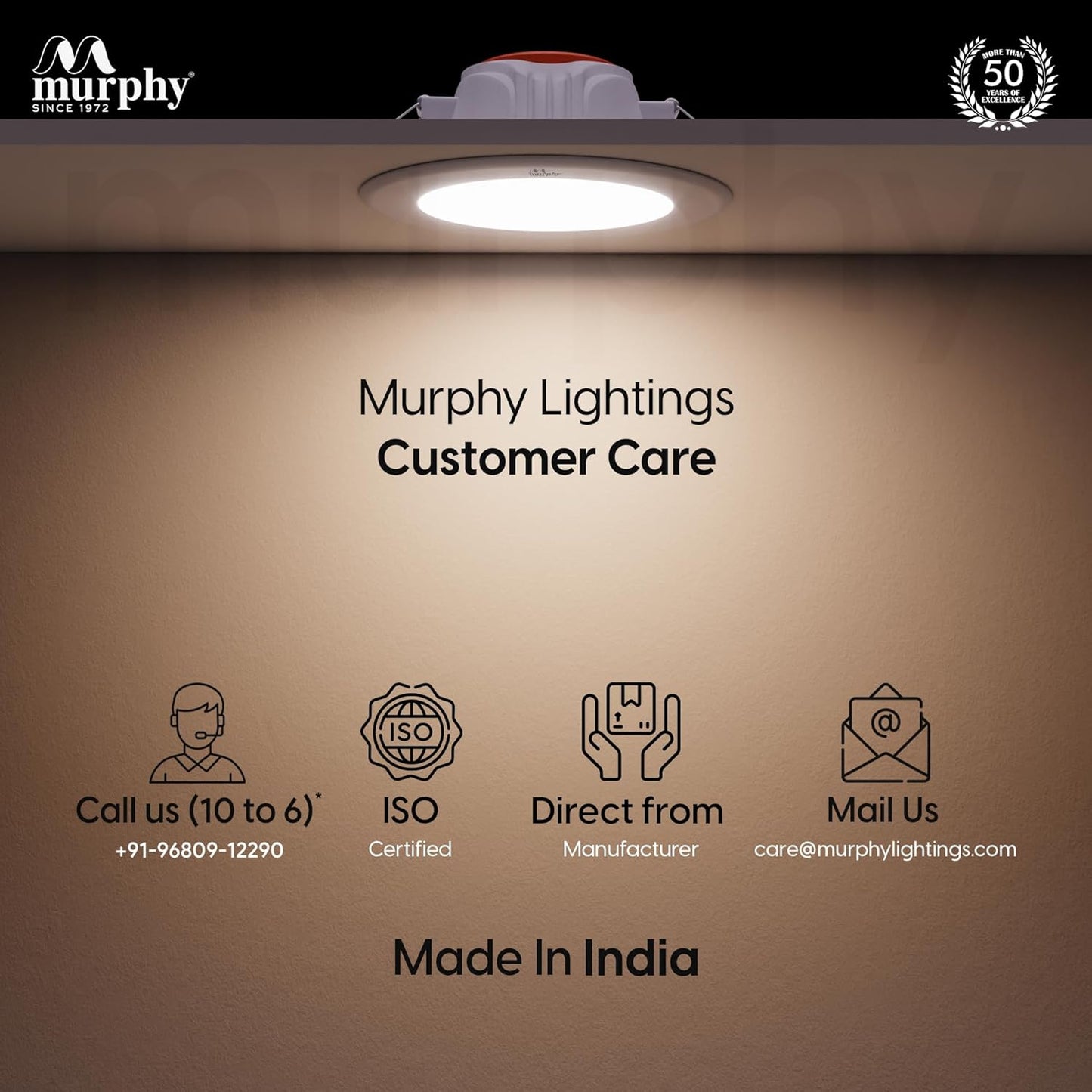 Murphy 7W Vivo LED 3-IN-1 Color Changing Down Light : Cool White + Warm White + Natural White