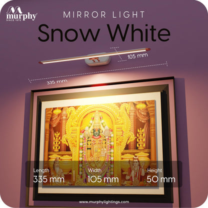 Murphy 6W 3-in-1 Color Chnaging White Finish LED Mirror Picture Wall Light,Bathroom Vanity Led Mirror Light