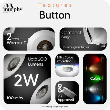 Murphy 2W Button Spot Light