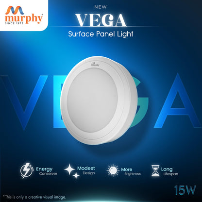 Murphy 15W Vega Round Surface Panel Light