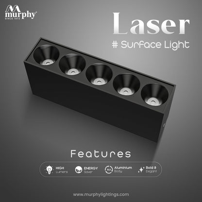 Murphy 10W  Black Finish Surface Laser COB Spot Light