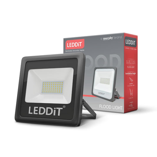 LEDDiT (a Brand by Murphy Lumina 50W Waterproof LED Flood Light, IP65 Rated Outdoor Light (Cool White, BIS Approved)