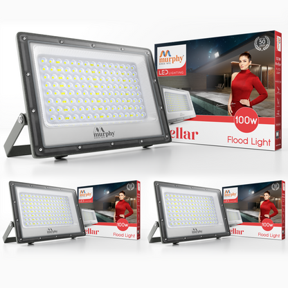 Murphy Steller LED 100W LED Flood Light, IP65 Rated Outdoor Light (Cool White, BIS Approved)