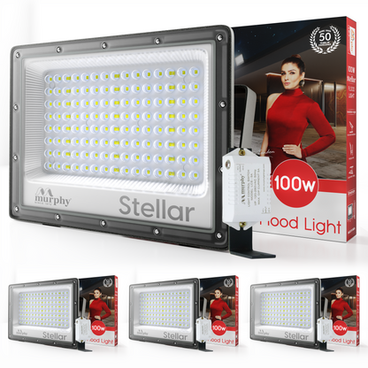 Murphy Steller 100W Led Waterproof with Auto On/Off Day Night Light Sensor Flood Light (Cool White, BIS Approved)