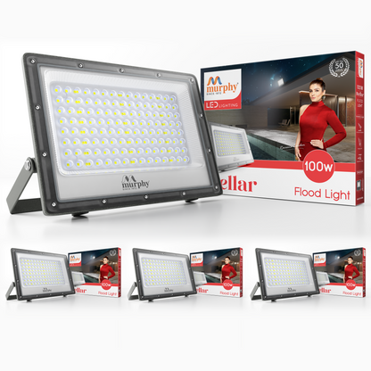 Murphy Steller LED 100W LED Flood Light, IP65 Rated Outdoor Light (Cool White, BIS Approved)