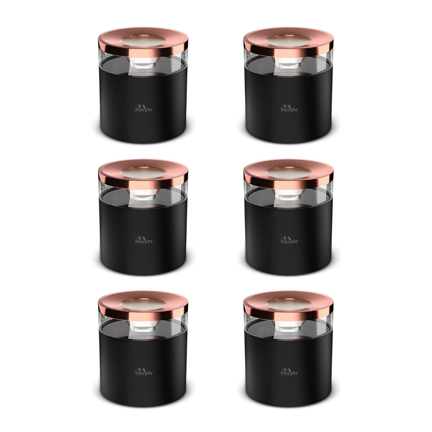 Murphy 6W Crystal Black Rose Gold Cylindrical COB Surface Light