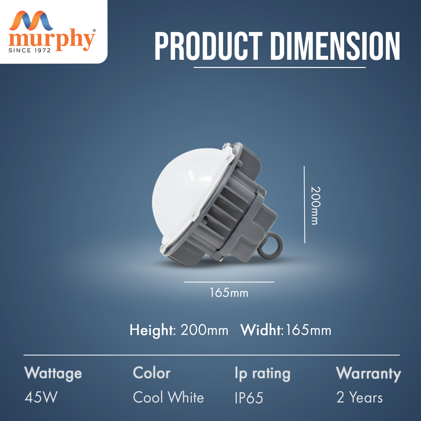 Murphy LED 45W Well Glass Light